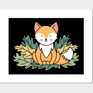 Cutie Yoga Fox Posters and Art